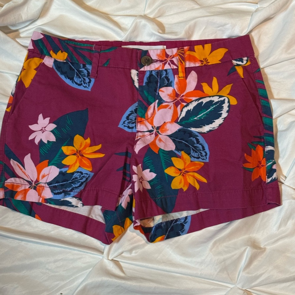 Old Navy Women's Floral Shorts - Purple and Orange